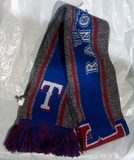 MLB Texas Rangers 2021 Gray Big Logo Scarf 64" by 7" by FOCO