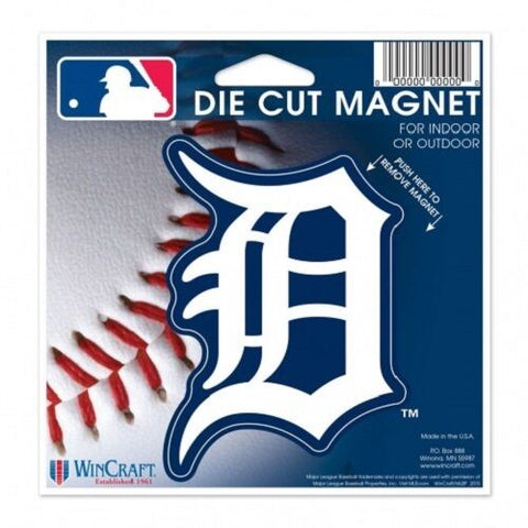 MLB Detroit Tigers Logo on Baseball 4 inch Auto Magnet by WinCraft