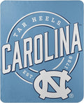 NCAA North Carolina Tar Heels Rolled Fleece Blanket 50" by 60" Style Campaign