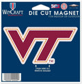 NCAA Virginia Tech Hokies Logo on 4 inch Auto Magnet by WinCraft