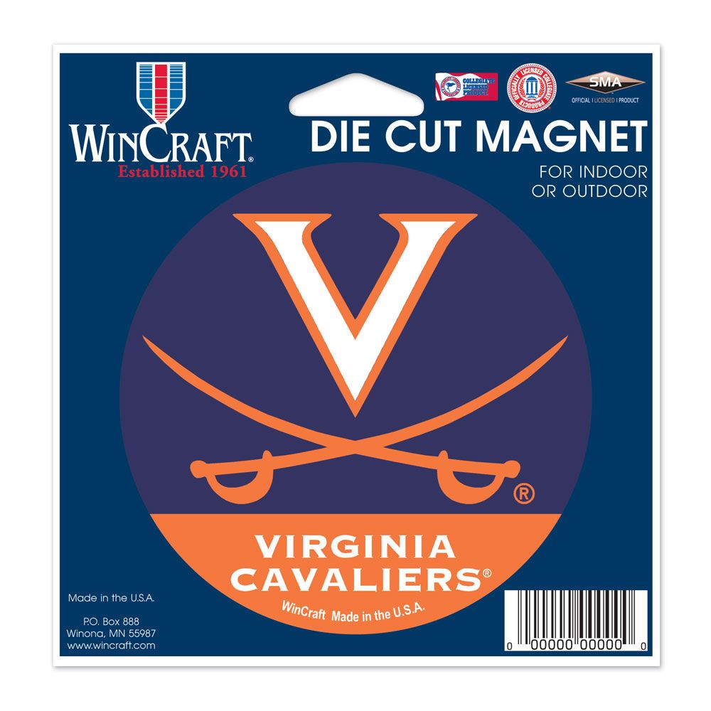 NCAA Virginia Cavaliers 4 inch Auto Magnet Die-Cut Logo by WinCraft