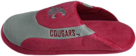 NCAA Washington State Cougar Maroon n Gray Slide Slippers Size S by Comfy Feet