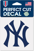 MLB New York Yankees Logo on 4"x4" Perfect Cut Decal Single WinCraft