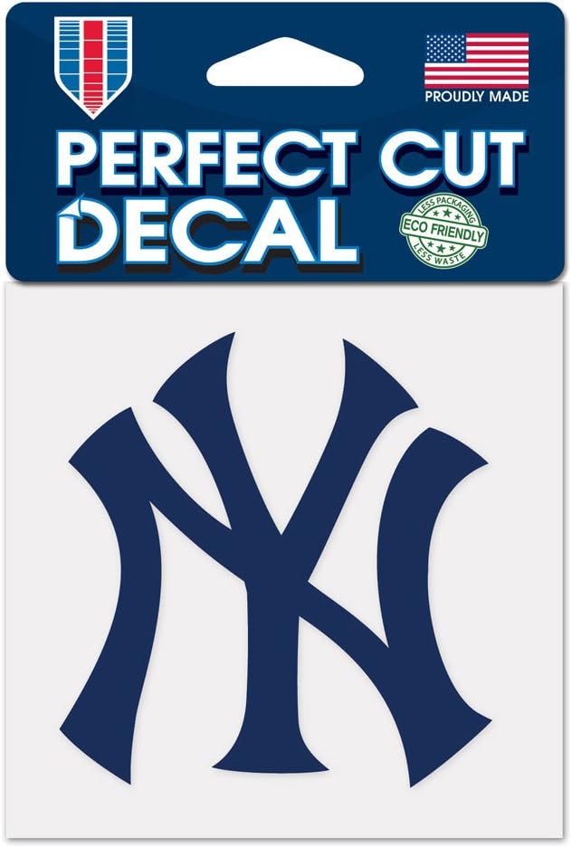 MLB New York Yankees Logo on 4"x4" Perfect Cut Decal Single WinCraft