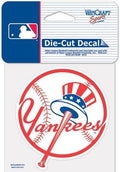 MLB New York Yankees Logo on 4"x4" Perfect Cut Decal Single by WinCraft