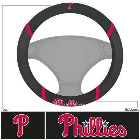 MLB Philadelphia Phillies Embroidered Mesh Steering Wheel Cover by FanMats