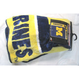 NCAA Michigan Wolverines Plush 50" by 60" Raschel Blanket School Spirit Design