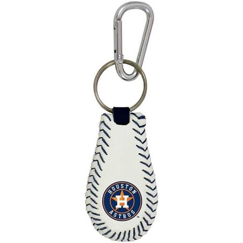 MLB Houston Astros Genuine Leather Seamed Keychain with Carabiner by GameWear