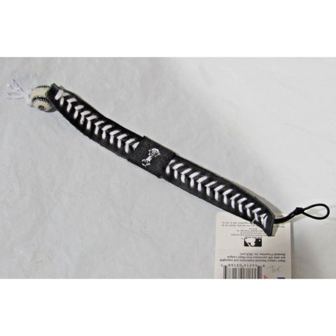 Black Brewers Sausage Man w/White Stitching Team Baseball Seam Bracelet Gamewear