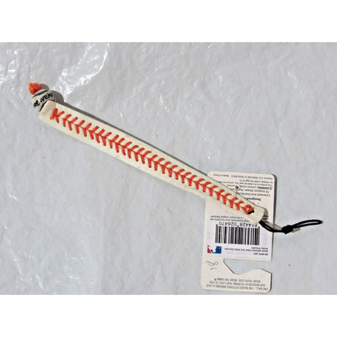 Blank White w/Orange Stitching Team Baseball Seam Bracelet by Gamewear