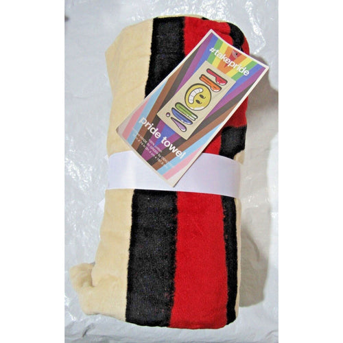 "PRIDE!" LGBTQ+ Beach Towel 36" wide by 74" long 100% Cotton by Olly Gibbs
