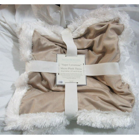 Super Luxurious Shag Micro Plush Throw Blanket 50"x60" Reversible