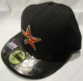 NWT MLB Houston Astros 59FIFTY Fitted Black With Gold Hat Size 7 1/2