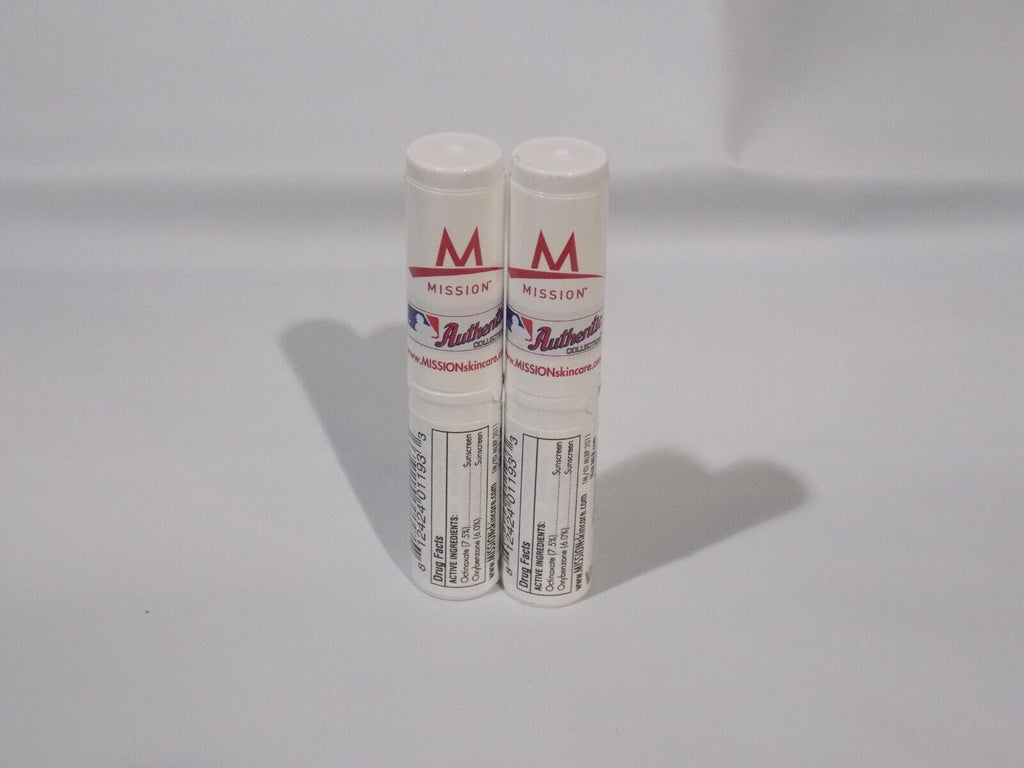 Set of 2 Sealed MLB Minnesota Twins SPF 15 Lip Balm Mission Skincare