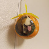 Basset Hound Christmas Ornament Shatter Proof Ball 2.75" Diameter