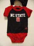 North Carolina State Bodysuit Bib Bootie Red and Black Set Size 18M by OUTERStuff