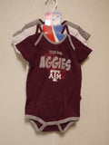 NCAA Texas A&M Aggies in Solid Gray set of 3 Bodysuit Size 18M by OUTERStuff
