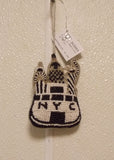 Beaded Christmas Ornament of New York City Skyline 3" by 4" by Sudha Pennathur