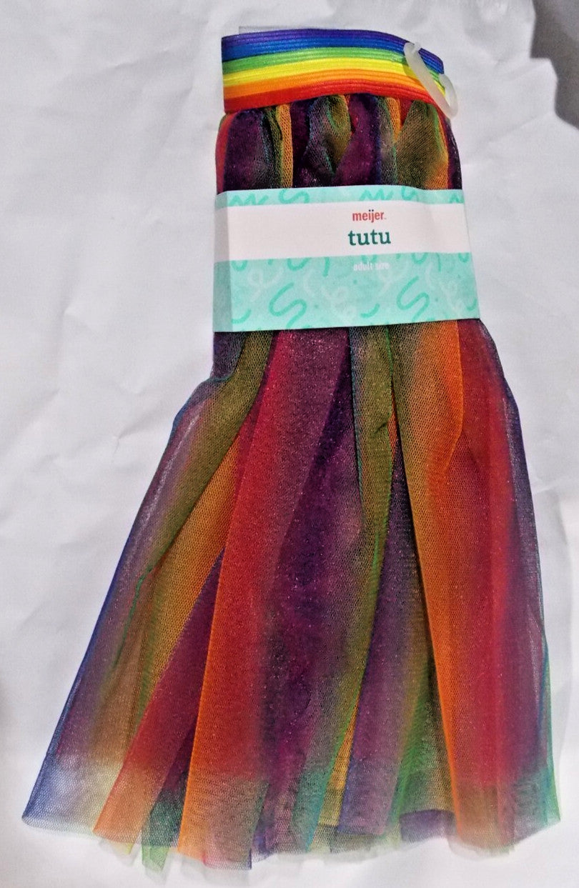 Multi Color Adult 12.5 inch TUTU 2 layer Mesh Pride by meijer