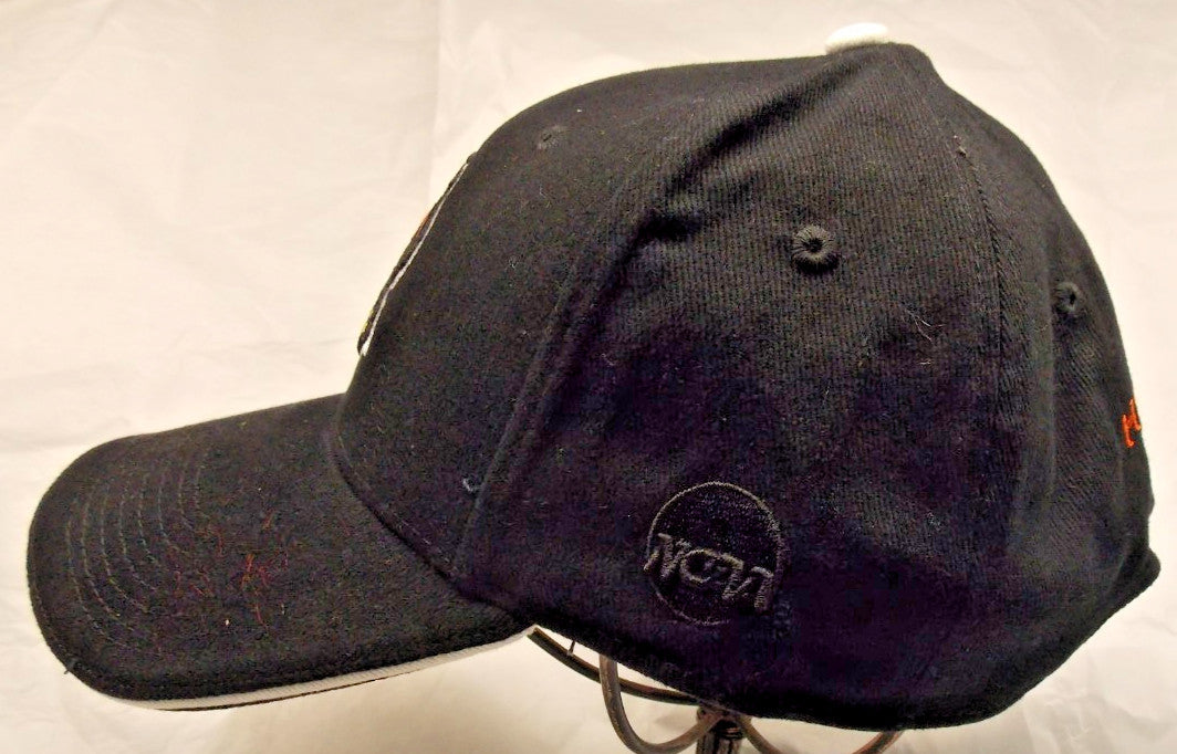 NCAA Miami Hurricanes 2019-2024 Secondary Logo on All Black Hat by Signature