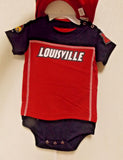 NCAA Louisville Cardinals Bodysuit Bib Bootie Set Size 12-18M by Outer Stuff