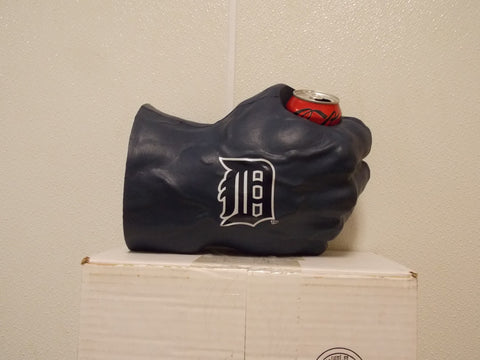 MLB Detroit Tigers Blue FAN FIST Beverage Holder Can Beer Bottle Drink Glass