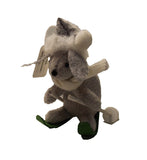 Macy's Holiday Lane Cozy Christmas Gray Skiing Mouse Ornament
