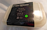 Food Storage Lunch Containers 1 Compartments 12 oz Reusable Black 10 Count