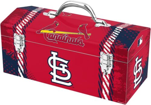 MLB St. Louis Cardinals 16"x7"x8" Steel Tool Box with Tray by Team ProMark