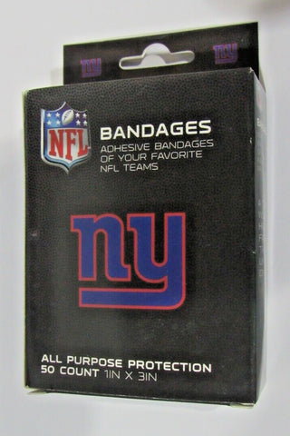 NFL New York Giants Cure it Bandages 50 Count 1"x3" in Box Officially Licensed