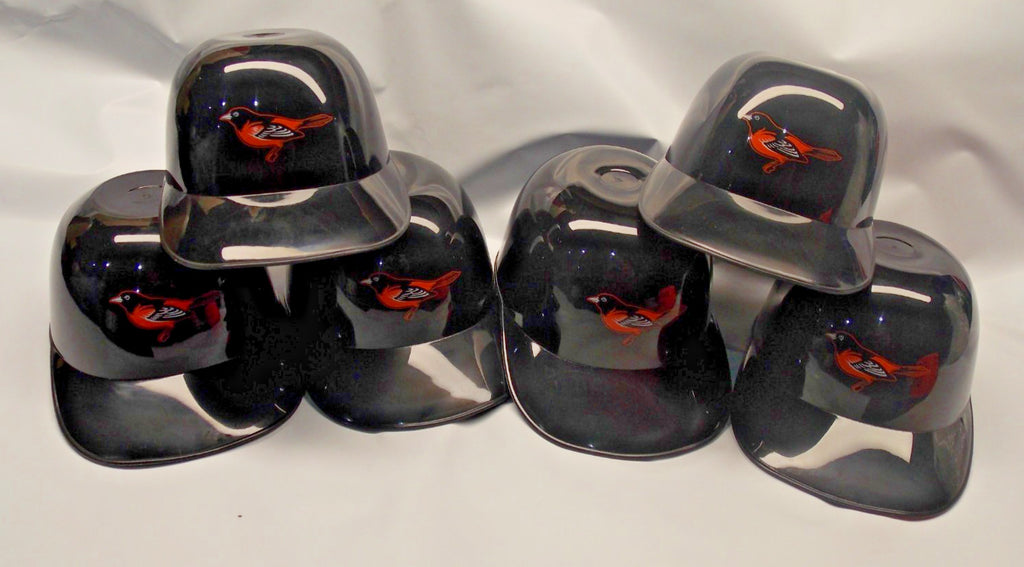 6 MLB Baltimore Orioles Throw Back Bird Logo Mini Batting Helmet Ice Cream Bowl