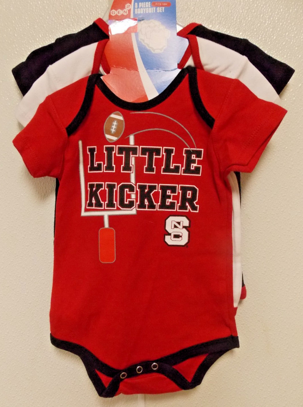 NCAA North Carolina State NCS set of 3 Bodysuit Size 12M by OUTER Stuff