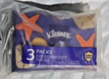 3 Kleenex On-The-Go Facial Tissues 10 Tissues per pack 3-Ply 30 Tissues Total