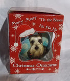 Schnauzer, Cropped Christmas Ornament Shatter Proof Ball 2.75" Diameter