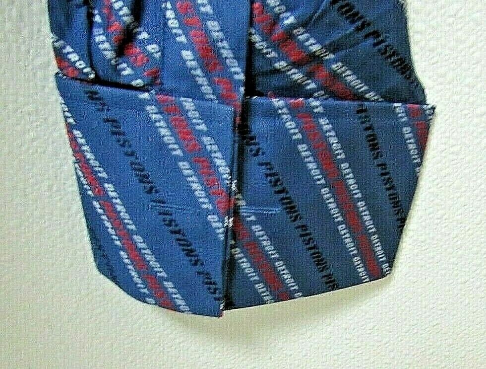 NBA Detroit Pistons Blue Button Up Dress Shirt Long Sleeve by Headmaster size XL