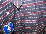 NBA New Jersey Nets Blue Button Up Dress Shirt Size 4XL by Headmaster Designer