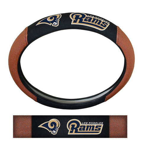 NFL Los Angeles Rams Embroidered Pigskin Steering Wheel Cover by Fanmats