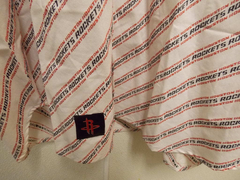NBA Houston Rockets White Button Up Dress Shirt Long Sleeve size 3XL Headmaster
