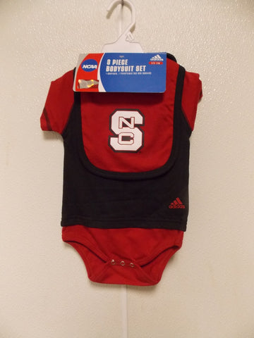North Carolina State Bodysuit Bib Bootie Red and Black Set Size 18M by OUTERStuff