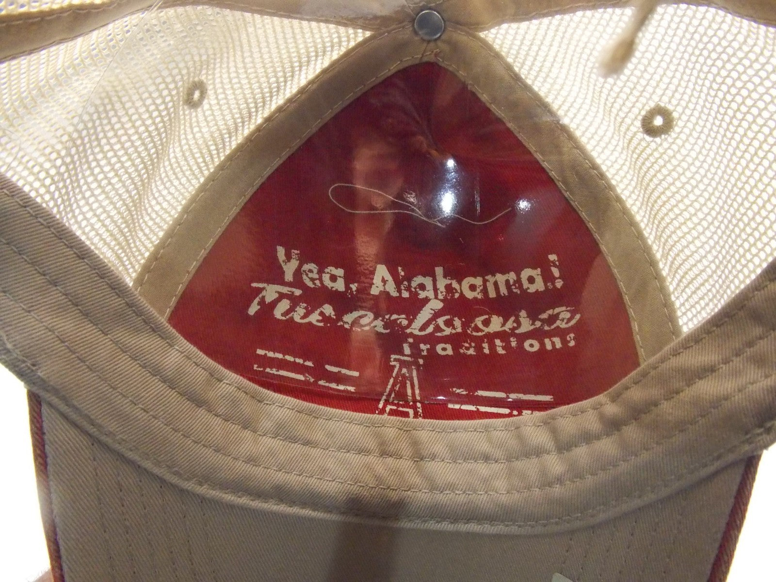 Alabama Crimson Tide Round Logo on Mesh Trucker Hat Snap Back Vintage Collection
