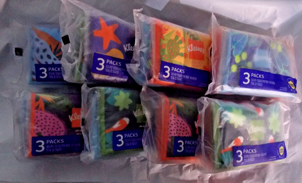 24 Kleenex On-The-Go Slim Wallet Facial Tissues 10 pack  3-Ply 240 Tissues Total