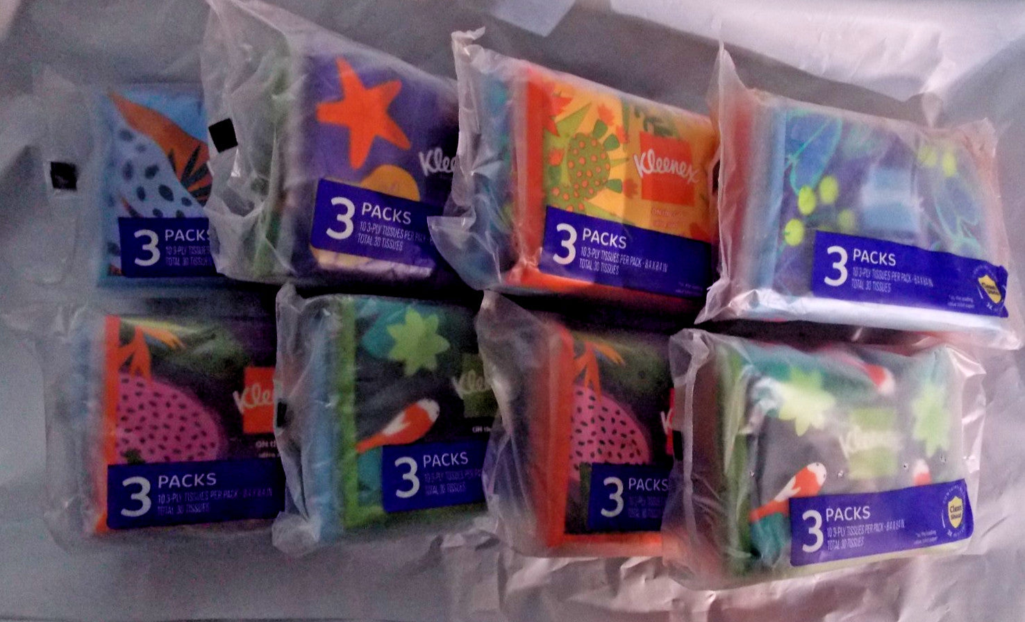 24 Kleenex On-The-Go Slim Wallet Facial Tissues 10 pack  3-Ply 240 Tissues Total