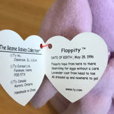 TY Beanie Baby Dippy the Rabbit Multi-Colored Yellow & White Head 8.5 in