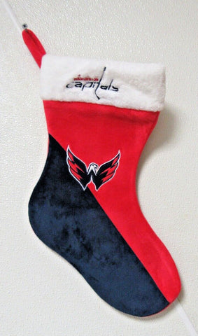 Embroidered NHL Washington Capitals on 18″ Red/Blue Basic Christmas Stocking