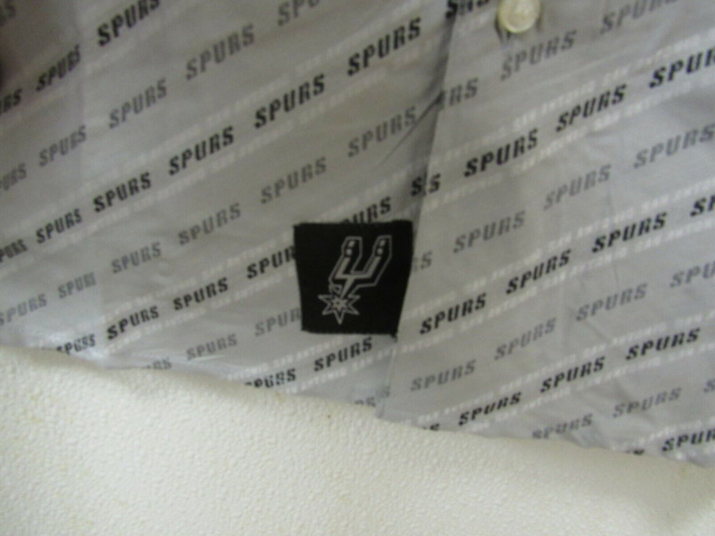NBA San Antonio Spurs Gray Button Up Dress Shirt XL Long Sleeve Headmaster