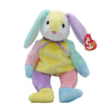 TY Beanie Baby Dippy the Rabbit Multi-Colored Yellow & White Head 8.5 in