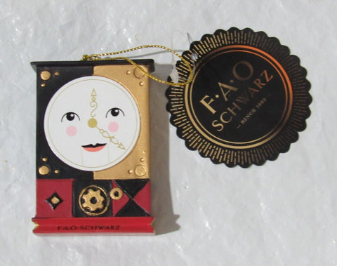 F-A-O Schwarz Clock Ornament with Face by Department 56