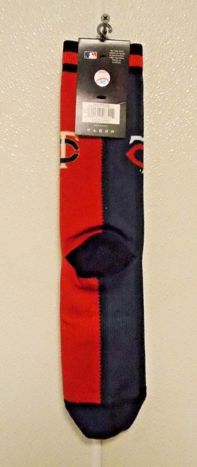 MLB Minnesota Twins Socks 2 Color with a Zipper in the Center Men's L 6-12 by pkwy