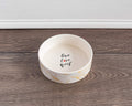Park Life Designs White Gold Marbled Medium Pet Bowl 6-1/4 in Diameter 14005