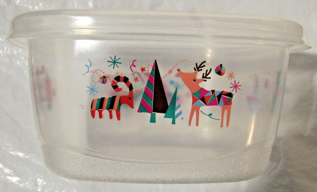 GLAD 2 Pack 42 oz Limited Edition Christmas Holiday Plastic Storage Container